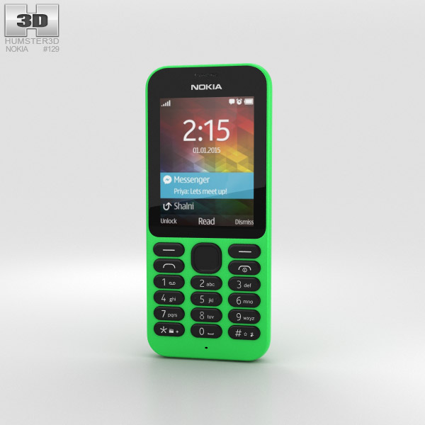 Nokia 215 Green 3Dモデル