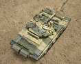 T-90 Modello 3D vista dall'alto