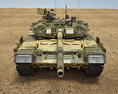 T-90 Modello 3D vista frontale