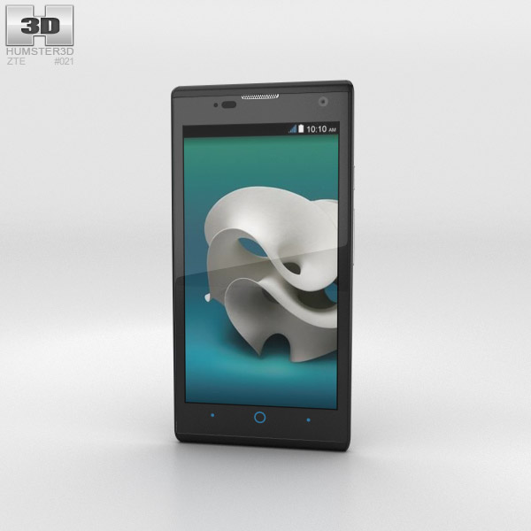 ZTE Kis 3 Max 黑色的 3D模型