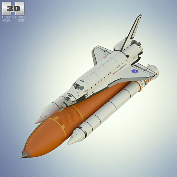 애틀랜티스 우주왕복선 3D 모델 