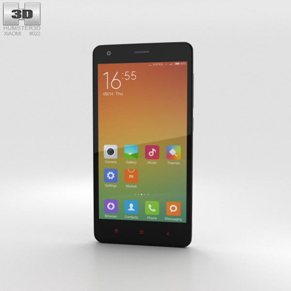 Xiaomi Redmi 2 Weiß 3D-Modell