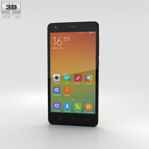 Xiaomi Redmi 2 Giallo Modello 3D
