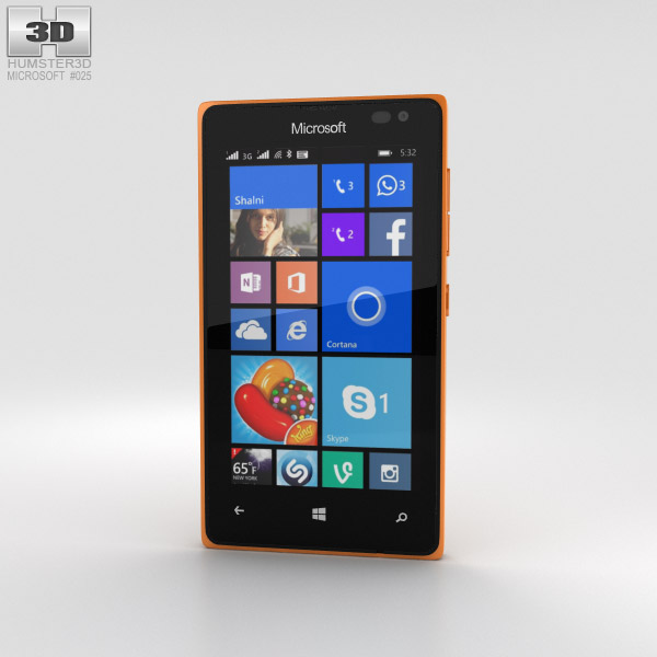 Microsoft Lumia 435 Orange 3Dモデル