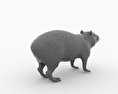 Capybara Low Poly Modèle 3d