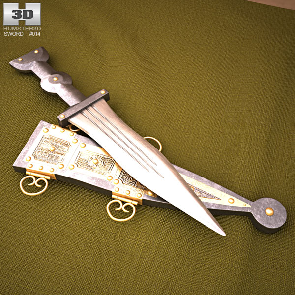 Pugio Roman dagger 3D model