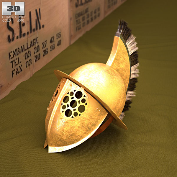 Casco de gladiador tracio Modelo 3D