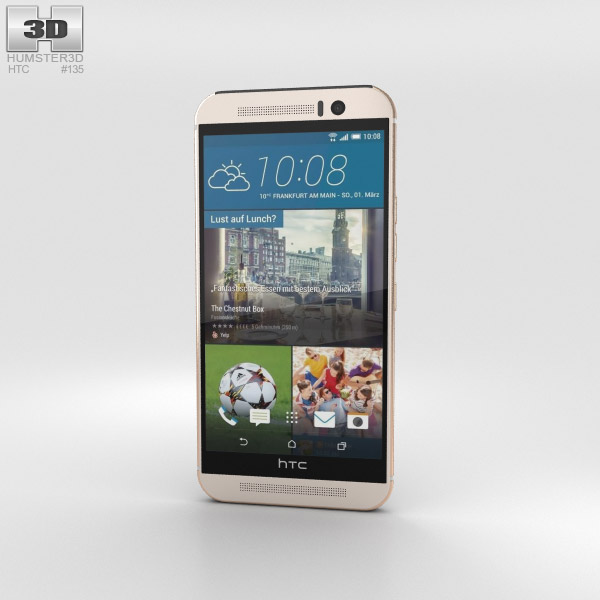 HTC One (M9) Silver/Rose Gold 3D model