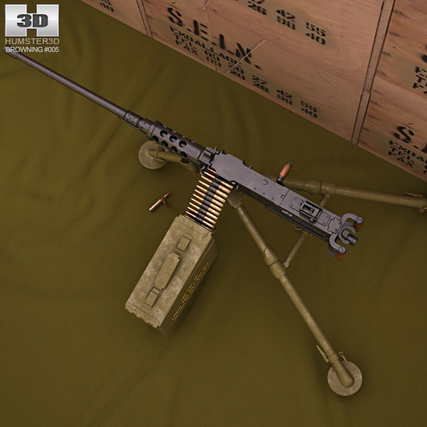 Browning M2 3D model