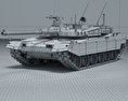 K2 Black Panther 3d model wire render