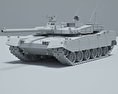 K2 Black Panther Modelo 3D clay render