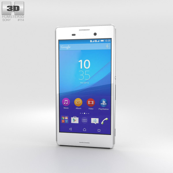 Sony Xperia M4 Aqua White 3D-Modell