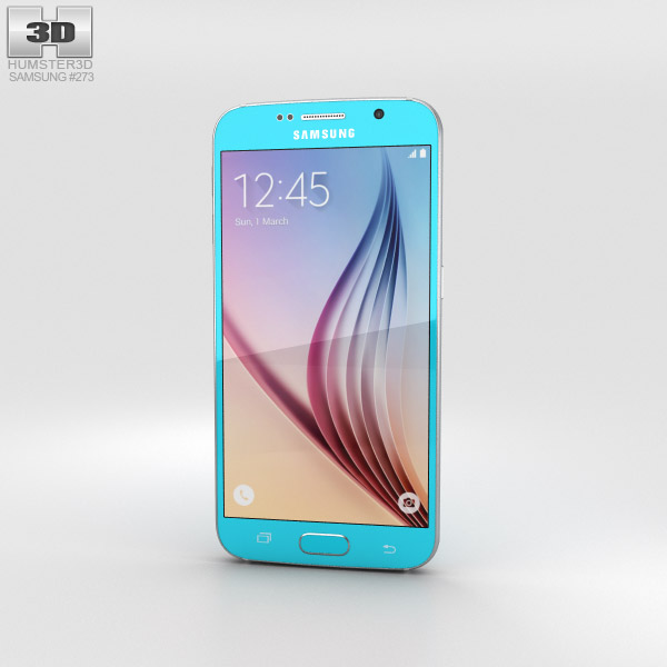 Samsung Galaxy S6 Blue Topaz 3D 모델 