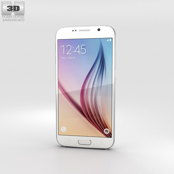 Samsung Galaxy S6 White Pearl Modèle 3D