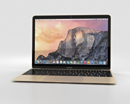 Apple MacBook Gold Modelo 3D