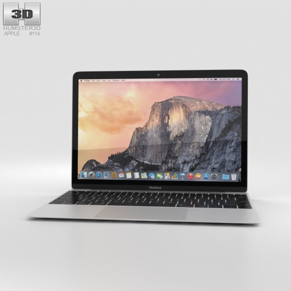 Apple MacBook Silver 3D model