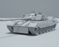 PT-91 Twardy 3d model clay render