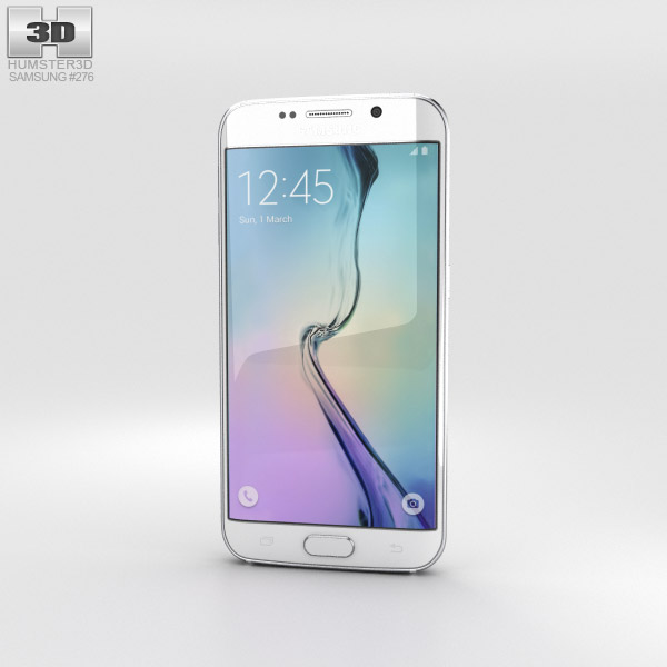 Samsung Galaxy S6 Edge White Pearl 3D-Modell