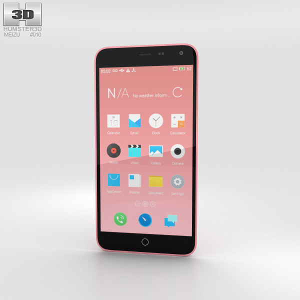 Meizu M1 Note Pink 3D 모델 