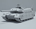 Type 10 Tank 3d model clay render