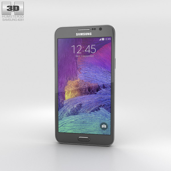 Samsung Galaxy Grand Max 黑色的 3D模型