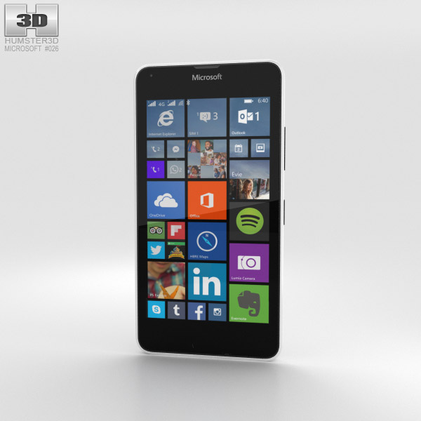 Microsoft Lumia 640 LTE Blanc Modèle 3D