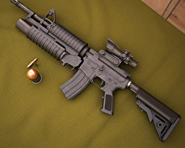 Colt M4A1 with M203 Modèle 3D