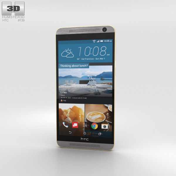 HTC One E9+ Gold Sepia 3D модель