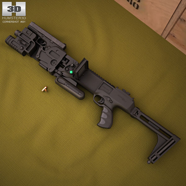 CornerShot CSM with Glock 21 3D model
