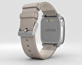 Pebble Time Steel Silver Stone Leather Band Modèle 3d