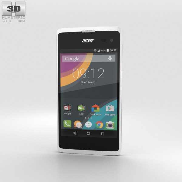 Acer Liquid Z220 White 3D 모델 