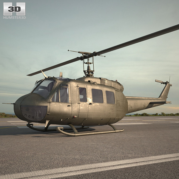 Bell UH-1 Iroquois 3D model