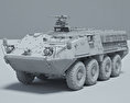 M1126 Stryker ICV Modello 3D clay render