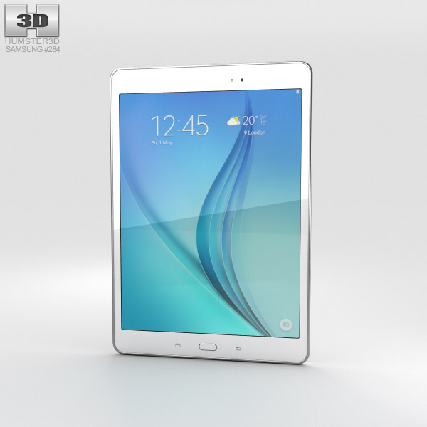Samsung Galaxy Tab A 9.7 白色的 3D模型