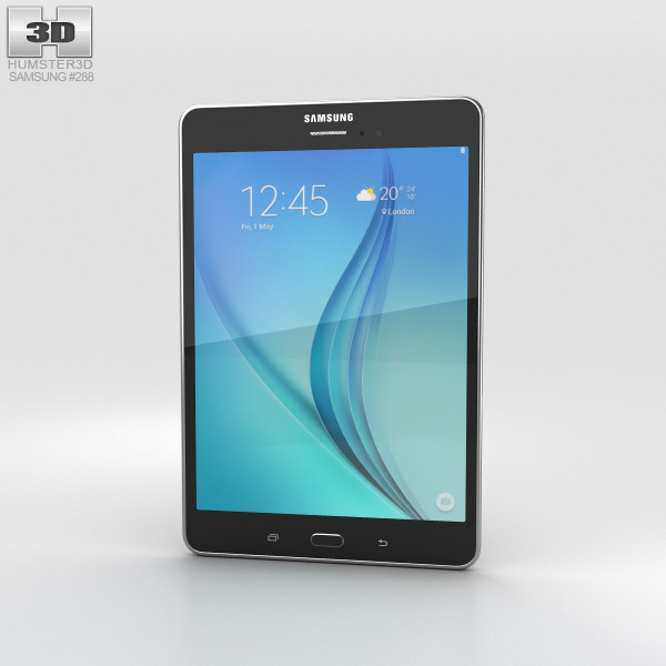 Samsung Galaxy Tab A 8.0 Smoky Titanium 3D model