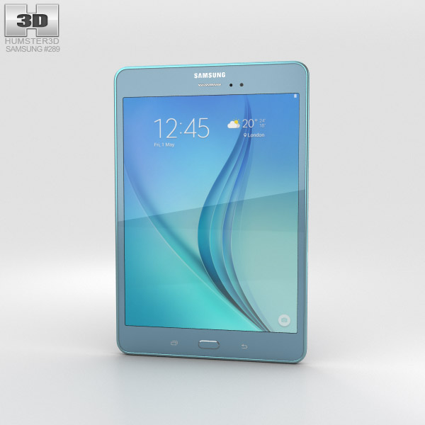 Samsung Galaxy Tab A 8.0 Smoky Blue 3D 모델 