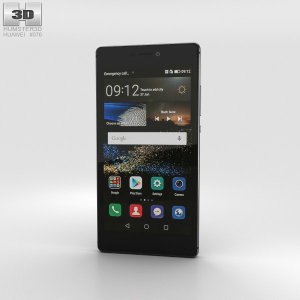 Huawei P8 Carbon Black 3D model