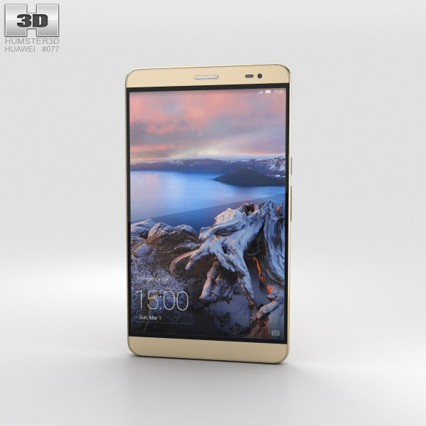 Huawei MediaPad X2 Amber Gold 3Dモデル