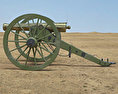 Model 1857 12-Pounder Napoleon Cannon 3D 모델  side view