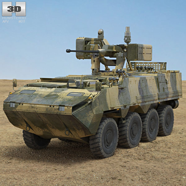 Pandur II 8X8 Armoured Personnel Carrier 3D-Modell