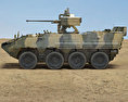 Pandur II 8X8 Armoured Personnel Carrier 3D модель side view