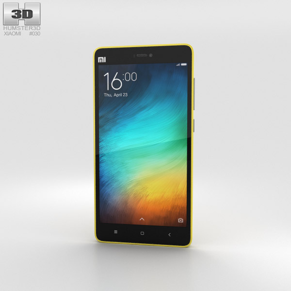Xiaomi Mi 4i イエロー 3Dモデル