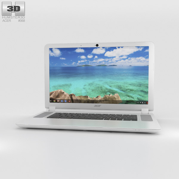 Acer Chromebook 15 Bianco Modello 3D