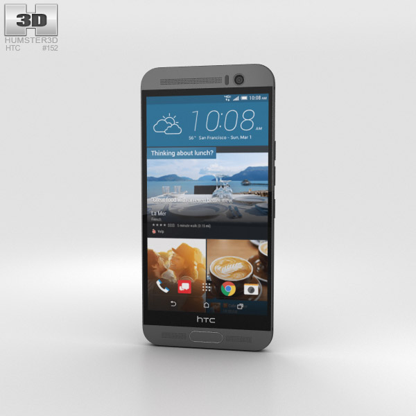 HTC One M9+ Gunmetal Gray 3D model