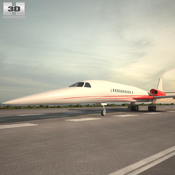 Aerion AS2 Supersonic Business Jet 3D model