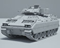 M2A1 Bradley 3D 모델  clay render