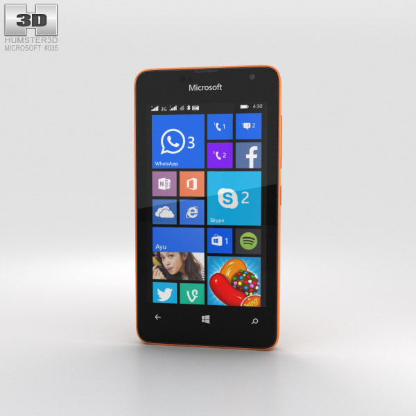 Microsoft Lumia 430 Orange Modelo 3D