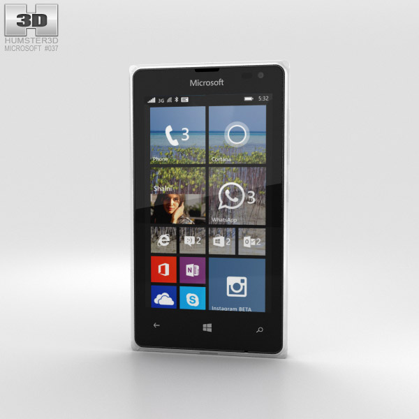 Microsoft Lumia 532 White 3D 모델 