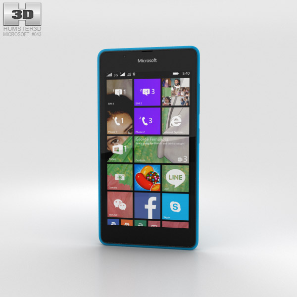 Microsoft Lumia 540 Blue 3Dモデル