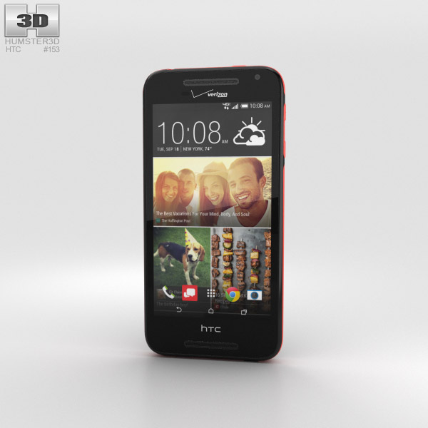 HTC Desire 612 Schwarz 3D-Modell